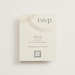 Curves Foil-Pressed RSVP Online Enclosure Cards