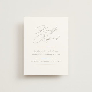 Classic Line Frame Foil-Pressed RSVP Online Enclosure Cards