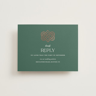 Celtic Love Knot Foil-Pressed RSVP Online Enclosure Cards
