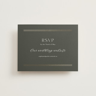 Perfect Pair Foil-Pressed RSVP Online Enclosure Cards