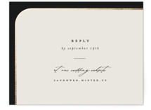 Tuxedo Foil-Pressed RSVP Online Enclosure Cards