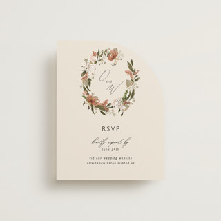Delicate Foil-Pressed RSVP Online Enclosure Cards
