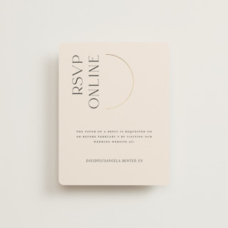 Modernist Monogram Foil-Pressed RSVP Online Enclosure Cards