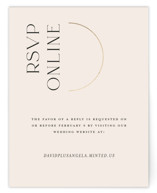 Modernist Monogram Foil-Pressed RSVP Online Enclosure Cards