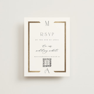 Chisel Foil-Pressed RSVP Online Enclosure Cards
