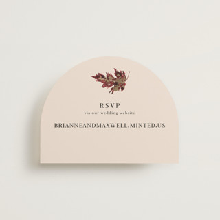 Autumn Leafs Foil-Pressed RSVP Online Enclosure Cards