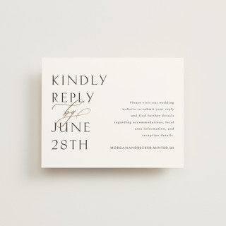 Postcard Foil-Pressed RSVP Online Enclosure Cards