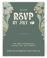 Nouveau Frame Foil-Pressed RSVP Online Enclosure Cards
