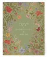 Radiant Botany Foil-Pressed RSVP Online Enclosure Cards