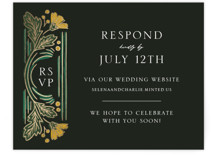Embellished Foil-Pressed RSVP Online Enclosure Cards