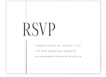 Linear Foil-Pressed RSVP Online Enclosure Cards