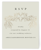 Foil Botanical Frame Foil-Pressed RSVP Online Enclosure Cards