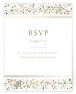 Esther's garden Foil-Pressed RSVP Online Enclosure Cards