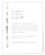 Courtyard Foil-Pressed RSVP Online Enclosure Cards