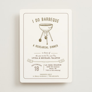I Do BBQ Rehearsal Dinner Invitations