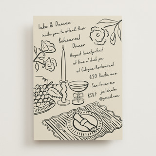 À table! Rehearsal Dinner Invitations