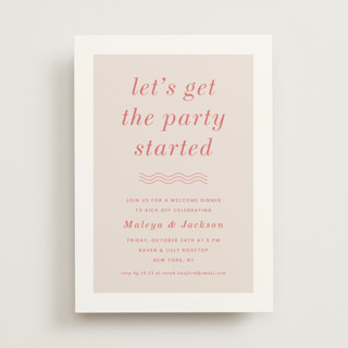 Party Started Rehearsal Dinner Invitations