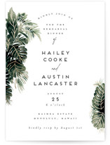Tropics Foil-Pressed Rehearsal Dinner Invitations