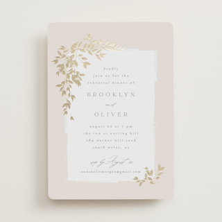 Everly Foil-Pressed Rehearsal Dinner Invitations