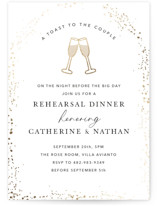 Toasted Foil-Pressed Rehearsal Dinner Invitations
