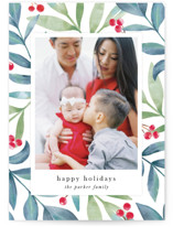 Holiday Greenery Christmas Photo Cards