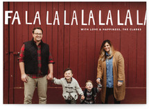 Hand-Lettered Fa La La La La Christmas Photo Cards