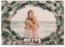 overlapped brushes Christmas Photo Cards