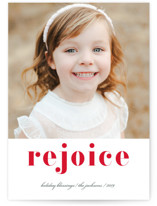 Rejoicing Serif Christmas Photo Cards