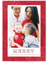 snowy frame Christmas Photo Cards