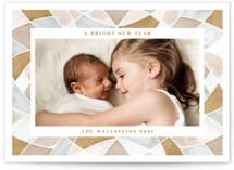 Stained Glass Frame Christmas Photo Cards