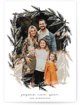 evergreen branches Christmas Photo Cards