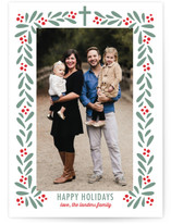 Florals and Berries Christmas Photo Cards