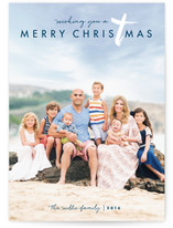 Gilded cross Christmas Photo Cards