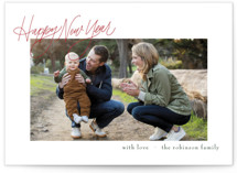 Minimalist Merry Monoline Christmas Photo Cards