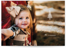 One Sparkling Tree Christmas Photo Cards
