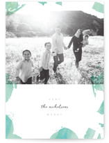 Watercolor Splash Christmas Photo Cards