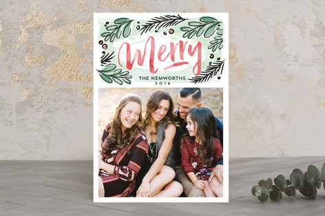 markered merry Christmas Photo Cards