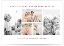 minimalist rejoice Christmas Photo Cards
