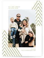 Geometric trees Christmas Photo Cards