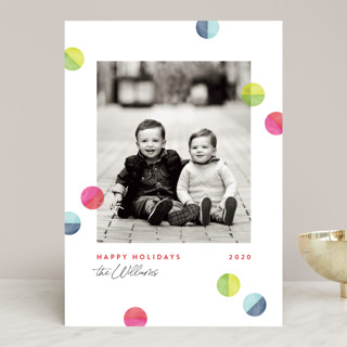 Mod Confetti New Year Photo Cards