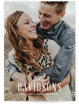 Speckled New Year Photo Cards