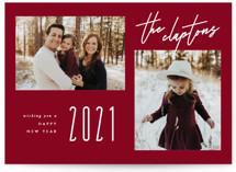 two times New Year Photo Cards