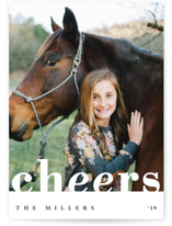 Clean & Bold Cheers New Year Photo Cards