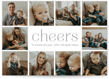 A Simple Message New Year Photo Cards