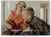 fresh script New Year Photo Cards