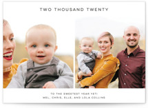 minimalist New Year Photo Cards