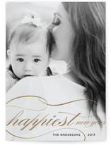 Happiest Swirl New Year Photo Cards