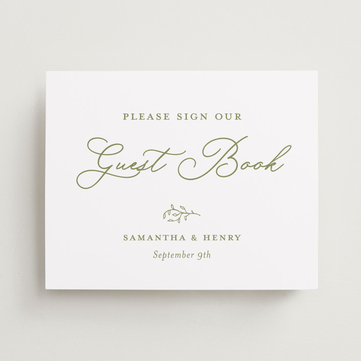 Garden Script Reception Signs by Katherine Moynagh | Minted