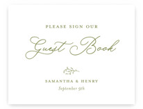 Garden Script Reception Signs