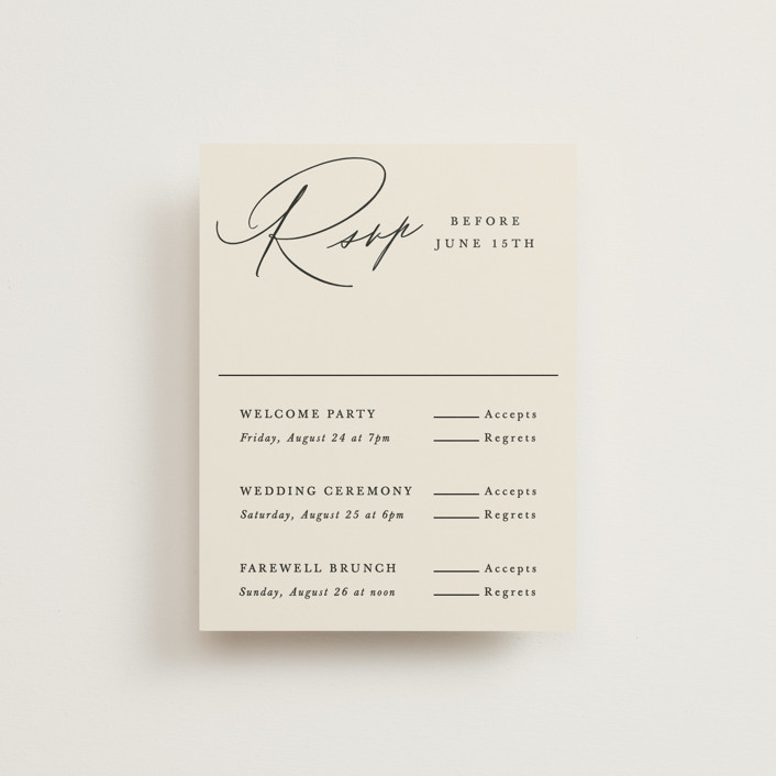 Scripted Names Multi-Event RSVP Cards by Hooray Creative | Minted